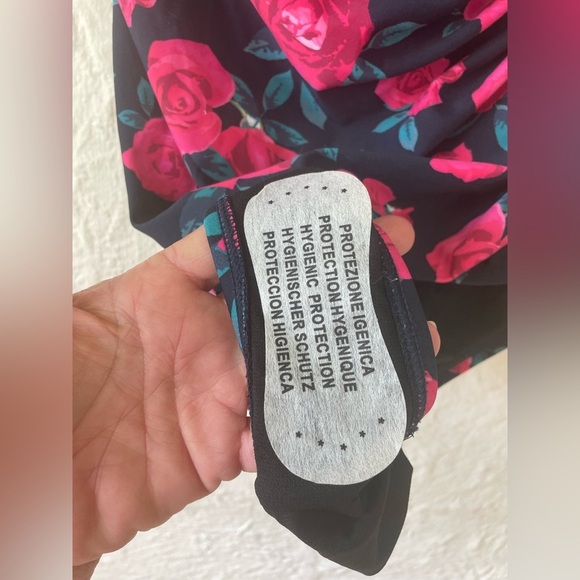 NWT Hilor Black / Pink Floral One Shoulder One Piece Swimsuit Women’s; size 14 - Picture 7 of 7